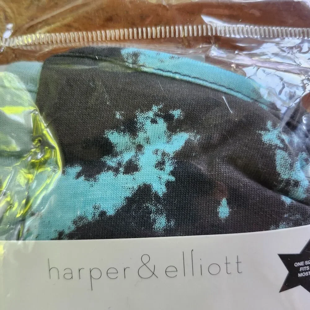 Harper & Elliott Kids Face Masks 3-Pack Reusable Washable Adjustable Tie-Dye NEW